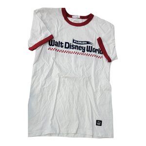 Walt Disney World Florida VANS Ringer Tee Shirt Size Small Checkerboard